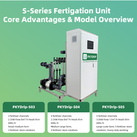 Unité de fertigation modulaire PKYDrip, système d'irrigation goutte à goutte intelligent à 3-4-5 canaux, surveillance de l'EC/pH haute précision, débit d'injection de 600L/h