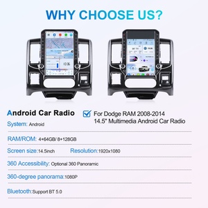 Écran vertical de style Tesla Navihua, autoradio avec Carplay, navigation multimédia pour Dodge RAM 2008-2014, mise à niveau de la voiture - Product Image 6