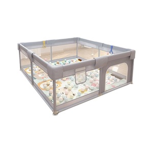 Baby Playpen Indoor Safety Fence Mesh Panels Ball Pit Toddler Crawling Area Foldable Anti Slip <b>Play</b> Yard Kids Activity <b>Center</b> - Product Image 1