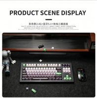 Clavier de jeu mécanique RGB ZORNHER CG870, 88 touches, trois modes, sans fil 2.4G, USB-C, échangeable à chaud, avec joint