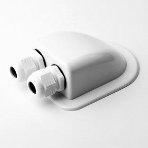 Boîtier de montage blanc à double port pour raccord de conduit de protection de câbles électriques en PVC, filetage 1/2 pouce - Product Image 4