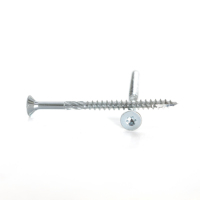 Vis à bois fraisées Torx professionnelles métriques/pouces en acier au carbone zingué, oxyde noir, filetage grossier, autotaraudeuses