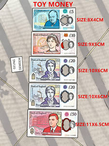Billets factices en plastique polymère de qualité supérieure ULTRATHIN, effet mat, pour livres sterling britanniques (GBP) de 5, 10, 20, 50, pour la décoration vidéo, <span class=keywords><strong>les</strong></span> fêtes et <span class=keywords><strong>les</strong></span> vacances - Product Image 2