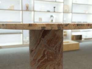 SH STONE personalizable diseño moderno mesa de comedor superior <span class=keywords><strong>Monica</strong></span> mármol rojo piedra Natural cocina restaurante sala de estar apartamento - Product Image 5