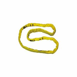 Sangle en polyester jaune Usag 493 B de 50 pieds avec œillets cousus, conforme à la norme EN 1492-1, pour utilisation avec treuil - Product Image 1