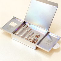 Boîtes d'emballage rigides de luxe en carton rigide avec fermeture magnétique pour cosmétiques, boîte cadeau magnétique en papier pour flacons de 3 ml, ampoule