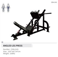 MPKS CXN1141 Machine de musculation professionnelle Leg Press à angle en acier de qualité supérieure, charge moyenne, équipement de sécurité pour salle de sport, poids utilisateur maximum 409 kg
