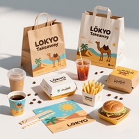 Boîtes en papier pour la restauration rapide, vente en gros, qualité alimentaire, pour hamburgers, frites, poulet frit, sushis, personnalisables
