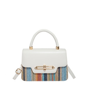 Nouveau <span class=keywords><strong>sac</strong></span> tissé en <span class=keywords><strong>herbe</strong></span>, <span class=keywords><strong>sac</strong></span> bandoulière texturé tendance pour femme, petit <span class=keywords><strong>sac</strong></span> carré en cuir PU, <span class=keywords><strong>sac</strong></span> à main - Product Image 3