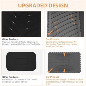 Rivestimento in <span class=keywords><strong>Silicone</strong></span> Antiaderente Personalizzabile <span class=keywords><strong>per</strong></span> <span class=keywords><strong>Friggitrice</strong></span> <span class=keywords><strong>ad</strong></span> <span class=keywords><strong>Aria</strong></span>, Teglia Riutilizzabile in <span class=keywords><strong>Silicone</strong></span> <span class=keywords><strong>per</strong></span> <span class=keywords><strong>Friggitrice</strong></span> <span class=keywords><strong>ad</strong></span> <span class=keywords><strong>Aria</strong></span> a Doppio Cestello Ninja - Product Image 3