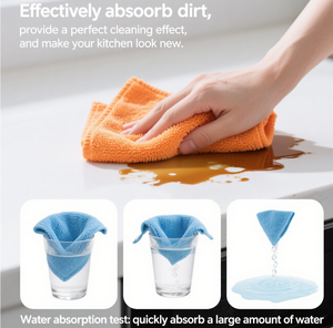 耐久性のあるマイクロファイバー洗浄布環境に優しい急速乾燥タオル車の詳細家庭用キッチン日常使用 - Product Image 3