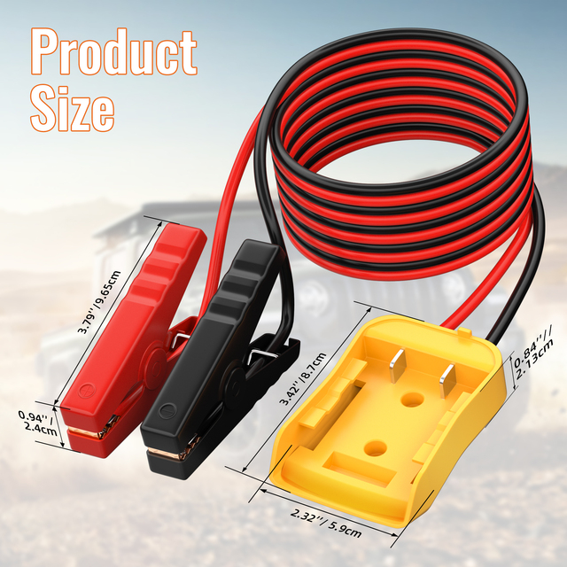 20V Power Wheel Battery Adapter Converter Power Tool Battery Adapter Connectors With 100A Alligator Clips