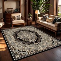 Abstrakter Stil 3D-Gedruckter Kristallvelours Wohnzimmer-Teppich Set für Wohnraumdekoration