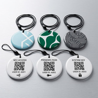 Porte-clés NFC programmable personnalisé, étanche, 13,56 MHz, en époxy, avec code QR