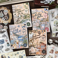 Livre d'autocollants Washi Mr. Paper Vintage pour la décoration de fond de journal et de scrapbook DIY