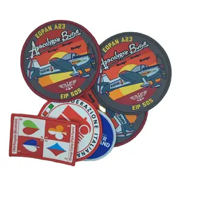 Custom Personalized Embroidered Label Silk Screen And Embossing Cartoon Iron-On Embroidery Patches For Clothing