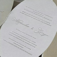 Invitations de mariage personnalisables imprimées en gravure en relief, cartes de vœux en papier coton, logo/design personnalisé, style européen haut de gamme