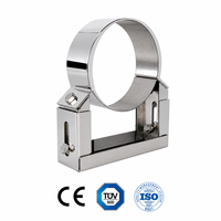 Support mural pour cheminée sur mesure OEM en acier inoxydable pour tuyau de cheminée double paroi de 80 mm