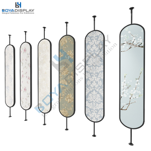 Nhà Sản Xuất Tùy Chỉnh Kích Thước Hình Nền Hiển Thị Giá Kim Loại Xoay 360 Độ Hình Nền Tường Vải Cuộn Hiển Thị Giá Đứng - Product Image 5