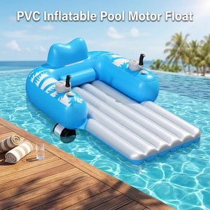 Flotador Inflable de PVC para <span class=keywords><strong>Piscina</strong></span> con Motor Recargable, Doble Motor y 2 Compartimentos de Almacenamiento, Silla Flotante Eléctrica para Adultos - Product Image 1
