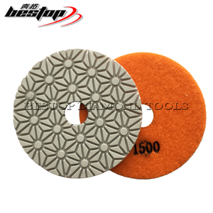 D100mm Diamond elmas ıslak parlatma pedleri OEM desteklenen yuvarlak parlatıcı pedleri kuvars granit mermer taş zemin parlatma için - Product Image 5