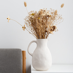 <span class=keywords><strong>Vaso</strong></span> in <span class=keywords><strong>Ceramica</strong></span> Decorativo <span class=keywords><strong>Grande</strong></span> Stile Rustico Moderno 2026, <span class=keywords><strong>Vaso</strong></span> Bianco in <span class=keywords><strong>Ceramica</strong></span> con Manico, <span class=keywords><strong>Vaso</strong></span> Brocca in <span class=keywords><strong>Ceramica</strong></span> con Design Floreale - Product Image 3