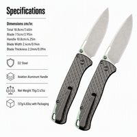 Couteau pliant D2 avec manche en aluminium, couteau pliant léger, couteau pliant EDC, couteau de poche pour le camping en plein air, vente en gros