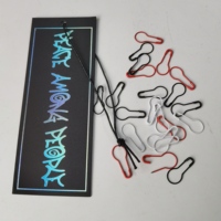 Label Gantungan Kertas Putih Krim Ramah Lingkungan Mewah 600gsm Kustom Berkualitas Tinggi, Cetak Hot Stamping Foil Emas, Logo Embossed