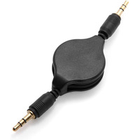 3,5 mm einziehbares Samen-zu-Samen-Audio-Kabel Auto-Kabel für iPhone Computer MP3-Player und Auto-Stereo