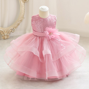 Vestido de cumpleaños para niña, vestidos de niña de flores esponjosas con lentejuelas para bodas, vestido de baile de princesa para niños, vestidos exuberantes para niñas 2023 - Product Image 2