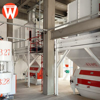 Nouvel état 30 t/h usine de production d'aliments pour lapins et volailles entièrement automatique double silos ligne de machines d'alimentation pour volailles porcines