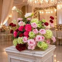 Boule de fleurs artificielles multicolores pour centre de table de mariage, fête d'anniversaire, événement extérieur, décoration de table