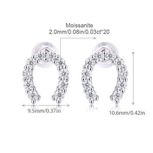 Envío Gratis, Pendientes de Moissanita de Alta Gama, Estilo Nuevo, Compromiso, Plata S925, Diamantes Completos, Pendientes de Lujo para Mujer - Product Image 6
