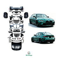 Kit carrosserie pour BMW Série 3 G20 2019-2023, mise à niveau vers le style M3 G80, pare-chocs avec phares, capot, ailes, conversion G20