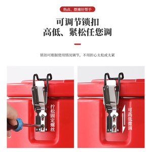 Cubo Aislado de Acero Inoxidable de Gran Capacidad con Tapa de Clip, Contenedor de Almacenamiento de Alimentos para Camping - Product Image 5