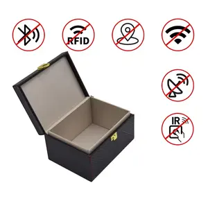 Signal Blocking With 2 Pack Faraday Bag For Key Fob Protector Signal Blocker Faraday Pouch RFID Box For Car Keys Faraday Box
