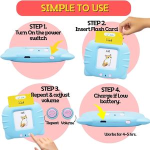 Tarjetas Flash parlantes en árabe e inglés con 510 palabras a la vista, discurso de bolsillo <span class=keywords><strong>Audible</strong></span>, aprendizaje temprano, Flashcard bilingüe, Juguetes - Product Image 6