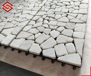 Enclavamiento Fácil instalación DIY Mosaicos <span class=keywords><strong>de</strong></span> piedra locos blancos naturales caídos <span class=keywords><strong>Azulejos</strong></span> <span class=keywords><strong>de</strong></span> mármol agrietado roto para sistema <span class=keywords><strong>de</strong></span> clic <span class=keywords><strong>de</strong></span> cubierta <span class=keywords><strong>de</strong></span> jardín - Product Image 2