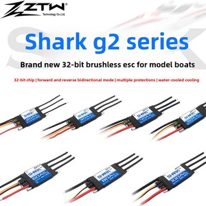 ZTW Shark Versión Mejorada 20A/30A/40A/50A/60A/80A/100A ESC Bidireccional Impermeable CoolRun para Modelos de Barcos - Product Image 2