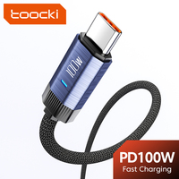 Câble de données USB-C vers USB-C Toocki 100W à charge rapide avec E-Marker intégré, ligne de charge PD, synchronisation USB 2.0, finition métallique pour tablettes et vidéos