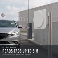 Lecteur RFID UHF 860-960 MHz, lecteur de cartes longue portée 5 m avec sortie relais et cryptage pour contrôle d'accès des véhicules et système de stationnement