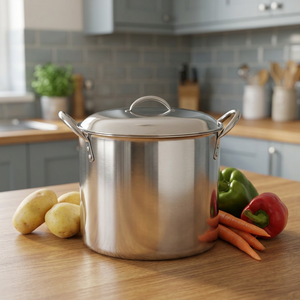 Stainless Steel Stockpot Set with Dome Lid Dishwasher & Oven Safe Eco-Friendly American Style High Quality Cookware <b>for</b> Storage - Product Image 2