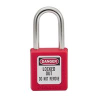 Master Lock 410RED Cadenas à manille en acier plaqué rouge à haute sécurité avec clé de corps Outils de déverrouillage Produit
