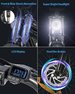 EU 창고 릿스타 Q20 미니 20인치 48V 15Ah 팻 타이어 전기 자전거 성인용 산악 오프로드 바이크 - Product Image 5
