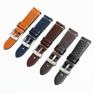 Correa de Reloj de Cuero Genuino, Venta Directa de Fábrica, MOQ Bajo, Color Marrón, 20/22mm - Product Image 1