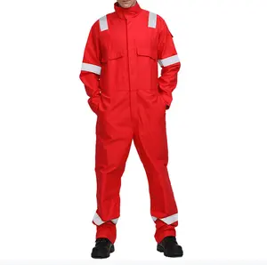 ZX kustom Hi Vis Fr api penghambat pria Coverall Frc reflektif tahan api pakaian industri pengelasan bekerja Jumpsuit