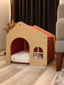 Roikee 2025 – Nouvelle niche pour chat en bois de pin, style moderne et minimaliste, écologique, avec fermeture à bouton, design respirant, assemblage requis - Product Image 2