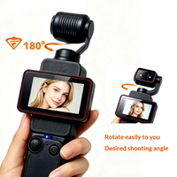 Caméra de poche transfrontalière C10 HSC10 avec écran de 1,97 pouce, objectif rotatif à 180°, carte TF, non-intelligente, pour sports de plein air et vlogging
