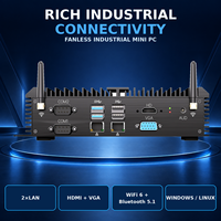 PC industriel sans ventilateur avec options Intel Core i7, i5, i3, double DDR4 32 Go, MSATA, SATA 2,5 pouces, WiFi 6, 6 ports COM, directement de l'usine OEM