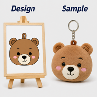 Porte-clés et breloques de sac en peluche personnalisés, jouets en peluche doux